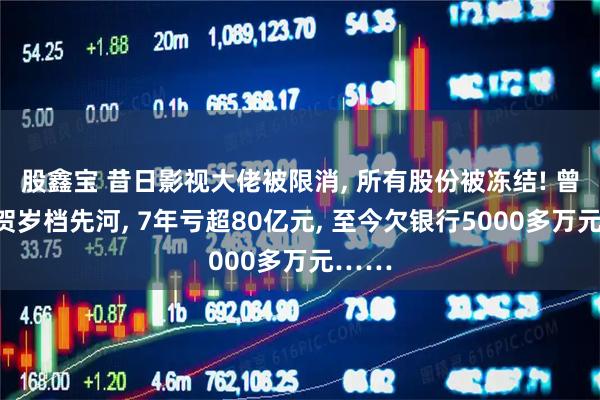 股鑫宝 昔日影视大佬被限消, 所有股份被冻结! 曾开创贺岁档先河, 7年亏超80亿元, 至今欠银行5000多万元……