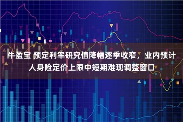 牛盈宝 预定利率研究值降幅逐季收窄,业内预计人身险定价上限中短期难现调整窗口